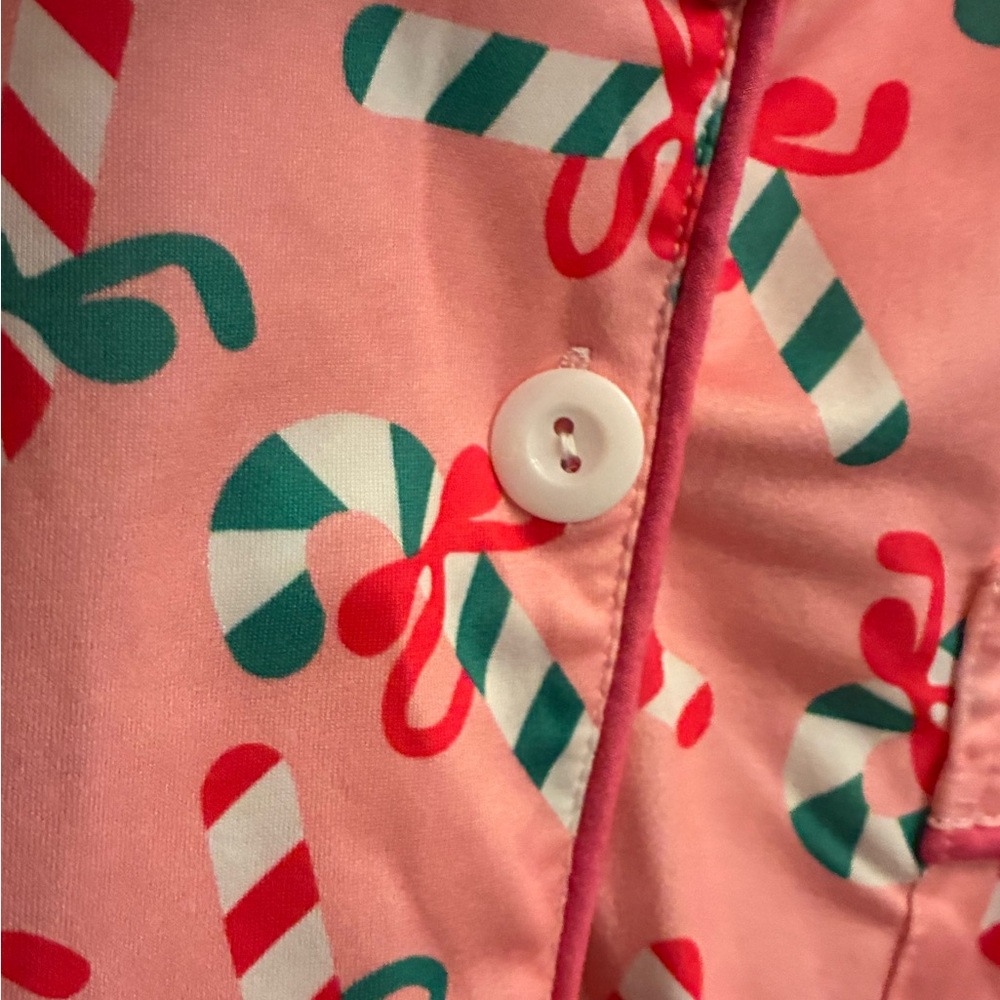 Pink Candy Cane Pajama Set - Picture 6 of 8